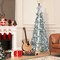 Enchanting 6FT Decorated Artificial Christmas Tree: Illuminated with Lights, Adorned with Snowflakes & Ornaments